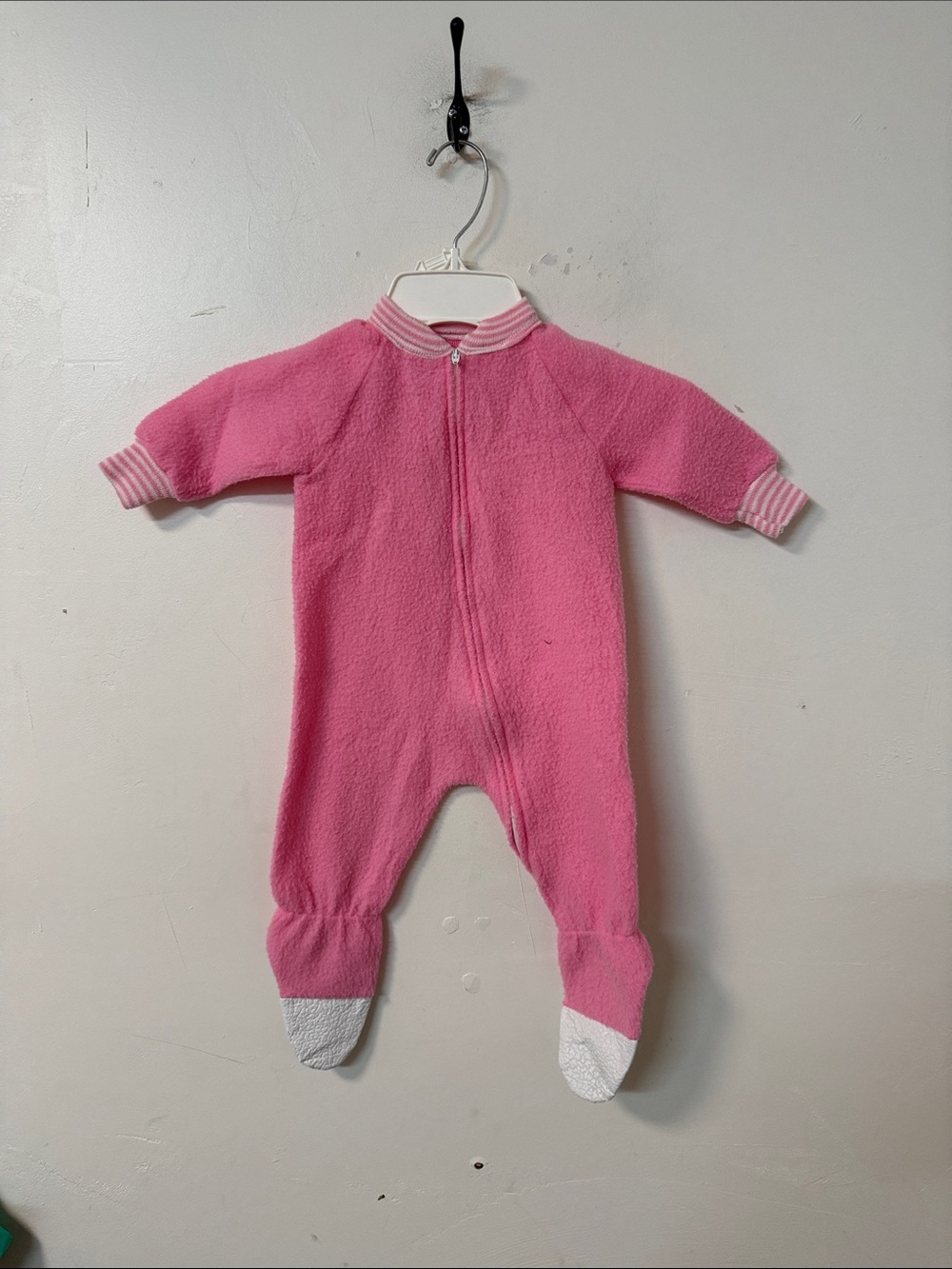 Carter's Pink Fleece Footed One-Piece